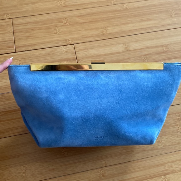 *SOLD* KHAITE Aimee Suede Baby Blue Clutch Bag - Picture 3 of 8